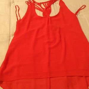 Boutique tank size small with criss cross back