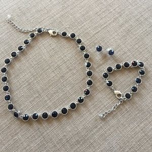 Sapphire blue jewelry set
