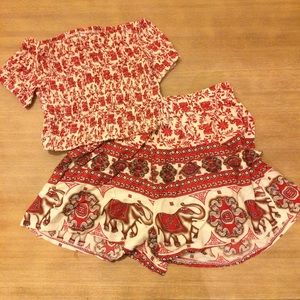 Brand new! Tribal short set!