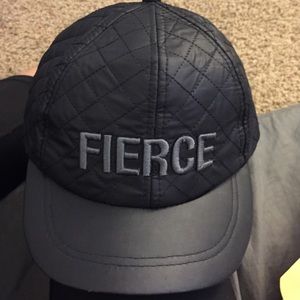 Black BCBG quilted hat