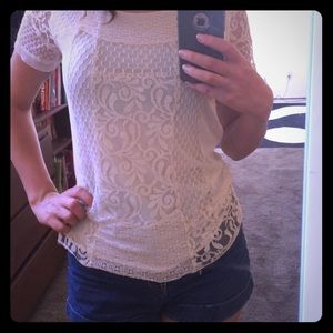 Kimchi Blue white lace top