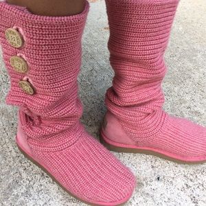 pink ugg knit boots pink ugg knit boots