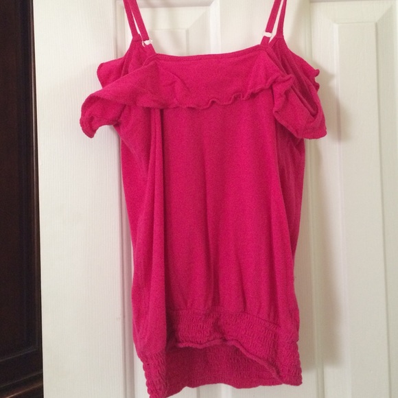 Hot Pink Frilly Tank Top - Picture 4 of 4