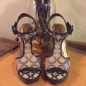 Coach 'Lydia' brown heels