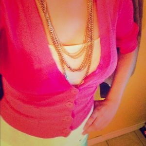 Pink cardigan