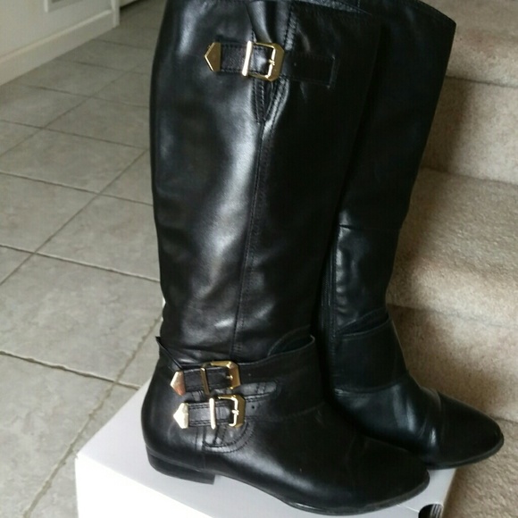Aldo Black Tall Boots Size 6