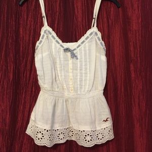 Sale!! ✨ Peplum Lace White Cami Tank