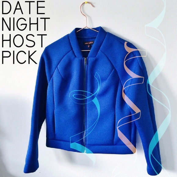 Nameless Jackets & Blazers - ✨HP! ✨ Neoprene Bomber Jacket Blue