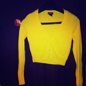 Yellow cardigan