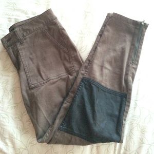 Cargo pants, leather detail