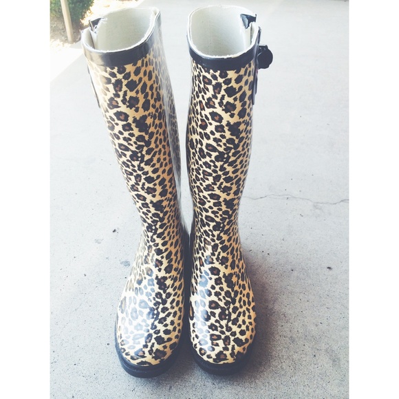 Cheetah Print Rainboots