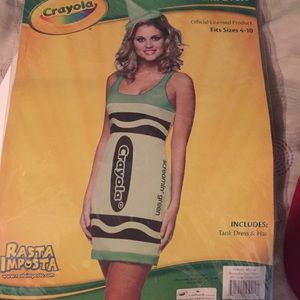 Green crayon Halloween costume