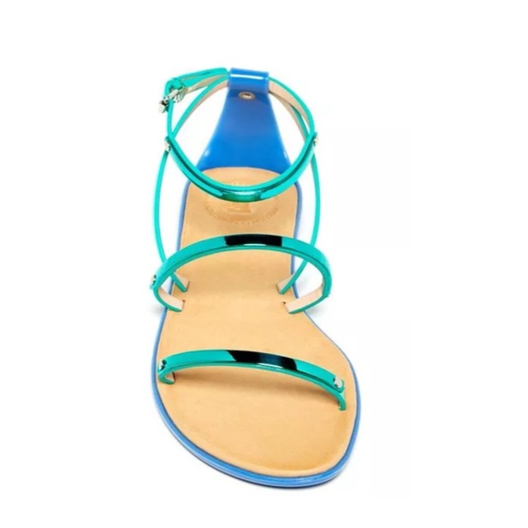 French Connection Aqua Metallic Sandal💖