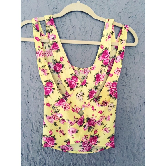 Cross back crop top