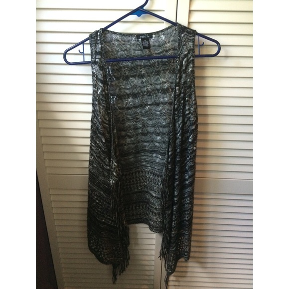 Black tank cardigan