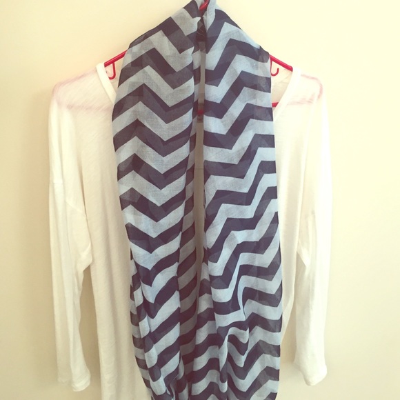 Blue Chevron scarf