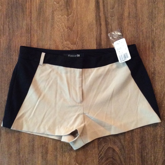 Black and Tan Colorblock Shorts NWT