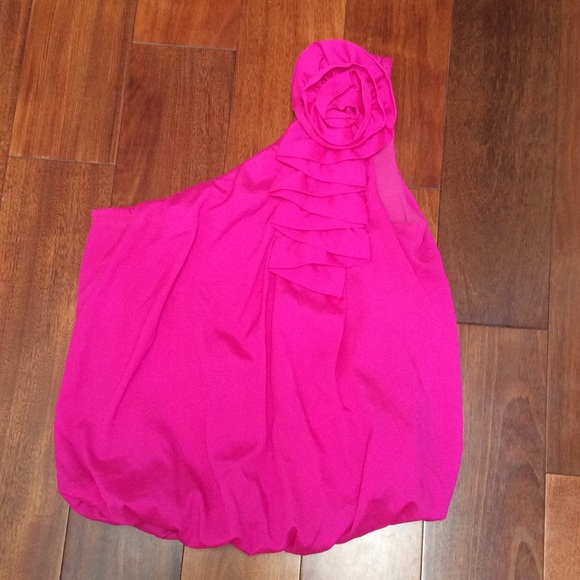 pink one shoulder blouse