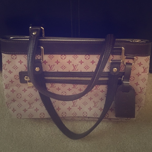 SOLD Louis Vuitton Cherry Red Monogram Mini Lin Lucille