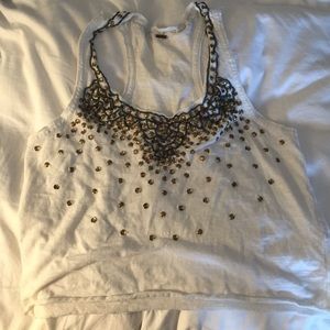 embellished crop top