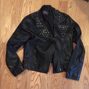 Forever 21 M  Studded  Leather Jacket