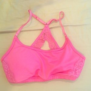 Pink Aerie Lace Sports Bra