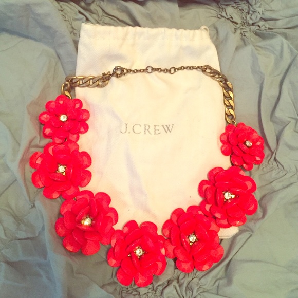 J. Crew Jewelry - J.Crew Orange Floral Necklace