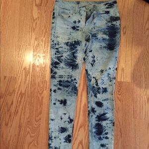 Skinny Acid Washed Jeggings
