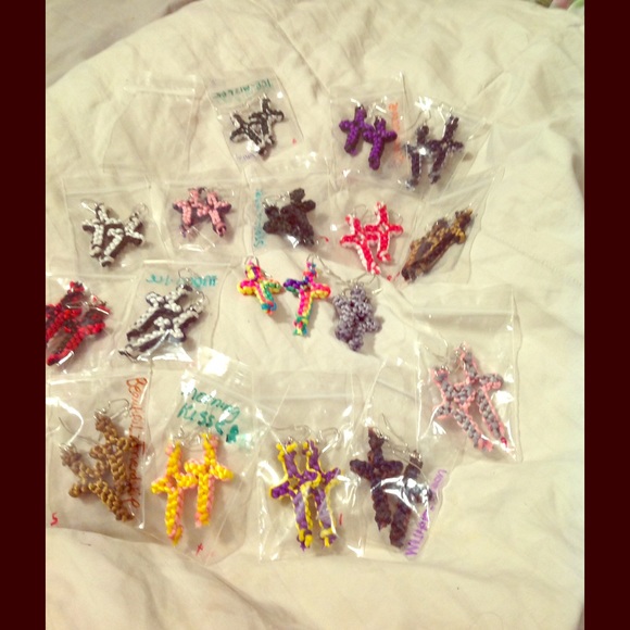 Handmade cross earrings