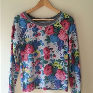 Floral Print Lightweight Sweater