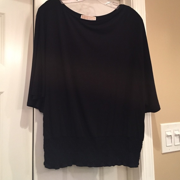 Michael Kors Black flutter sleeve top - Picture 1 of 3