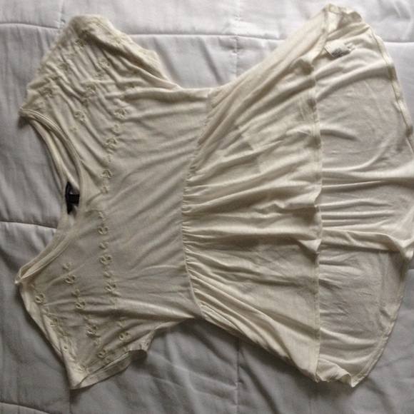 White peplum top