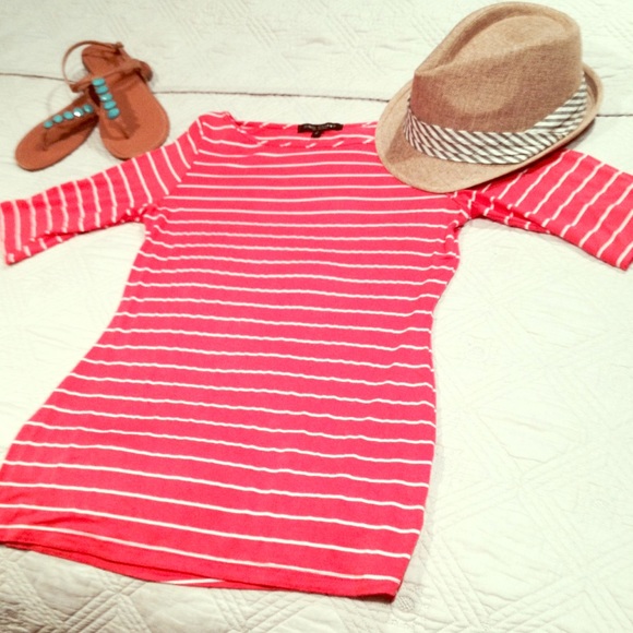 3/4 sleeve coral top