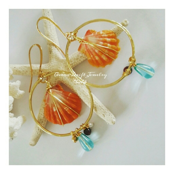 ocean drift jewelry hawaii  Jewelry - Sunrise seashell pair