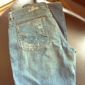 Joe's embroidered jeans