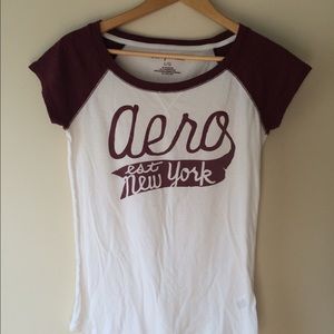 White and Maroon Aero T-Shirt