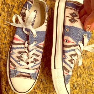 Aztec print converse