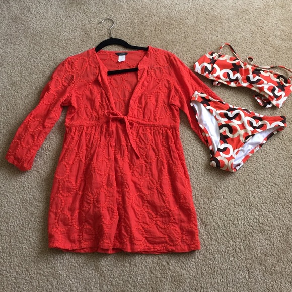 JCREW Cover-up & bikini set