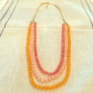 Fossil Sun Set Semi Precious Gold Necklace