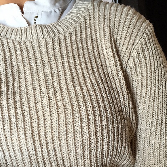 Ribbed sweater long sleeve crop top - Picture 4 of 4