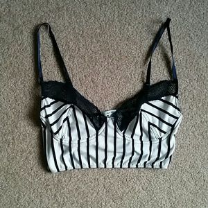 Navy Blue Pinstripe Urban Outfitters Bralette