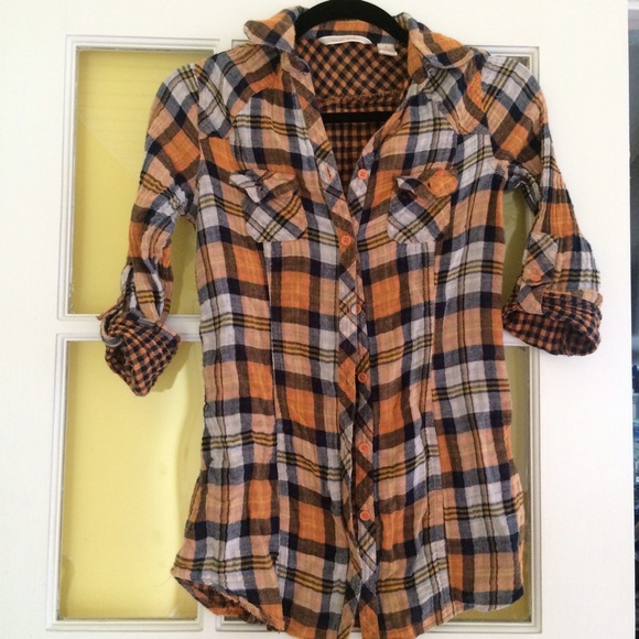 Orange and Black Flannel