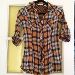 Orange and Black Flannel