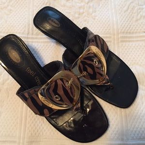 Dr Scholls Kitten Heel Sandals 6.5