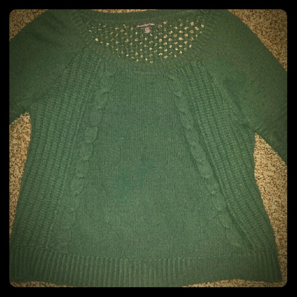 Dark green american eagle knit sweater
