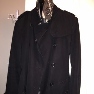 Burberry rain jacket with spiked belt