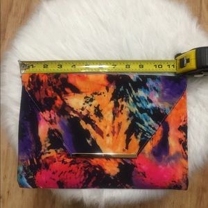 Abstract watercolor clutch