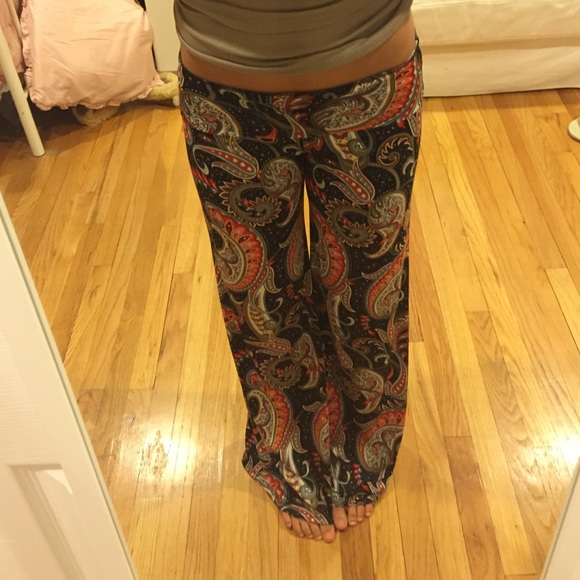 Fold over palazzo pants