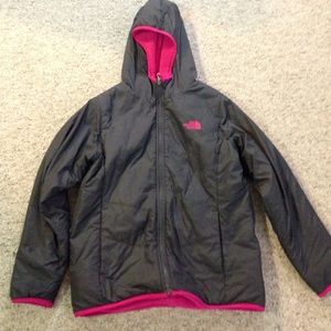 Reversible girls North Face winter coat