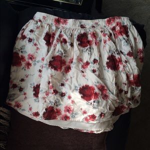 Red Floral Skirt